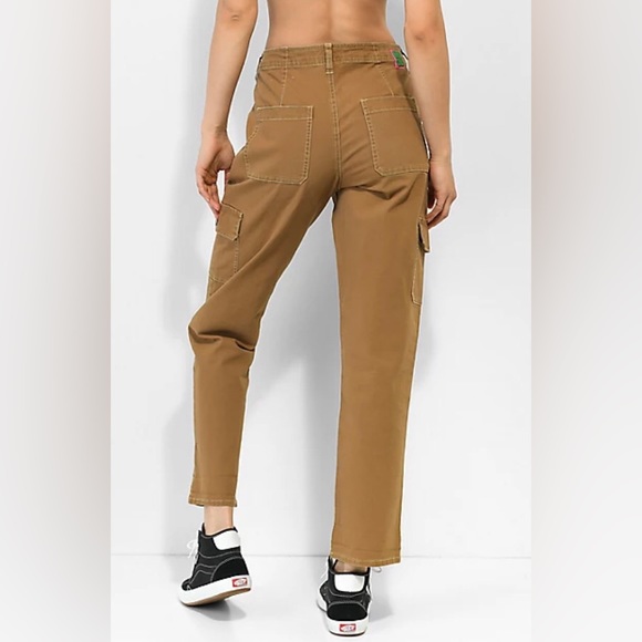 Empyre Marlo Bronze Brown Canvas Cargo Pants - Picture 3 of 11